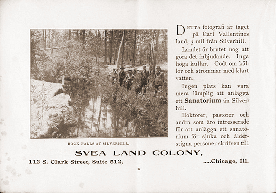 Photo of SVEA LAND COLONY booklet.