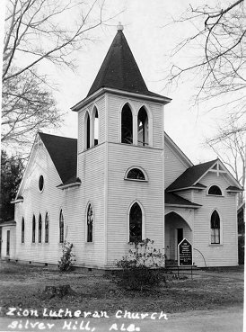 Picture of Zion Lutheran Church about 1960.