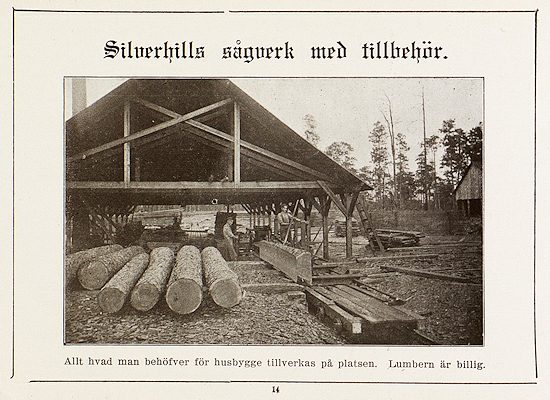 Photo of Silverhill sawmill.