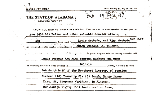 Photo of Deed abstract dated April 25, 1923.