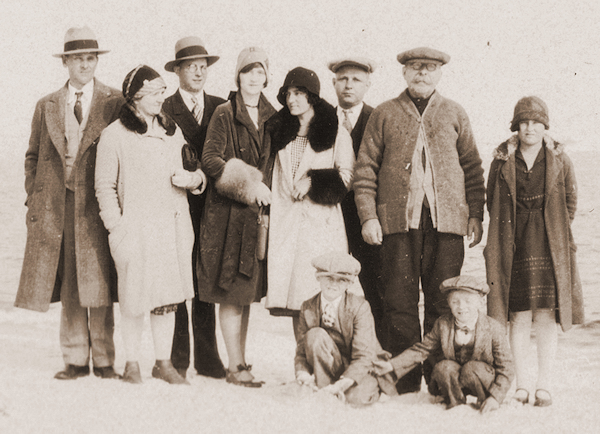 Anton Dvorak and family at the gulf.