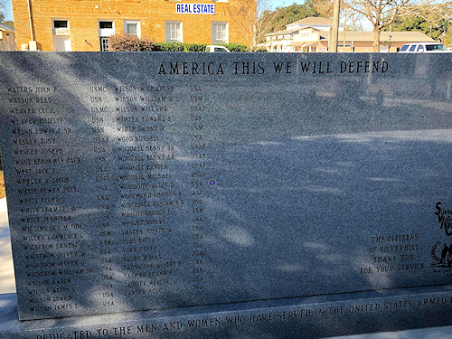 Photo of The Silverhill Veterans Memorial.