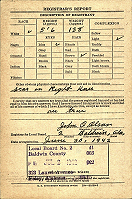 Photo of Draft registration 1942, James Anderson Forsman.