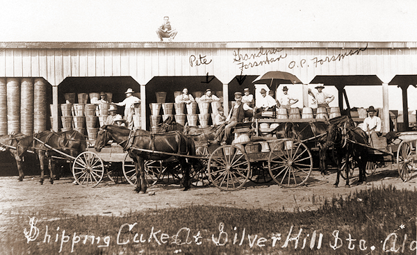 Photo of the Silverhill Train Depot in Robertsdale about 1915.