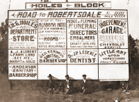 Hoiles store billboard.