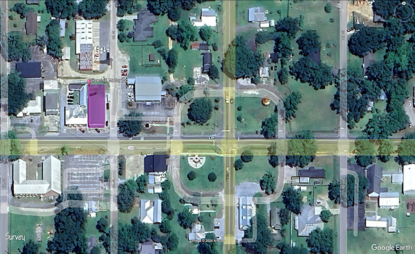 Photo of satellite view of the lots Silverhill Motor Co. owned.